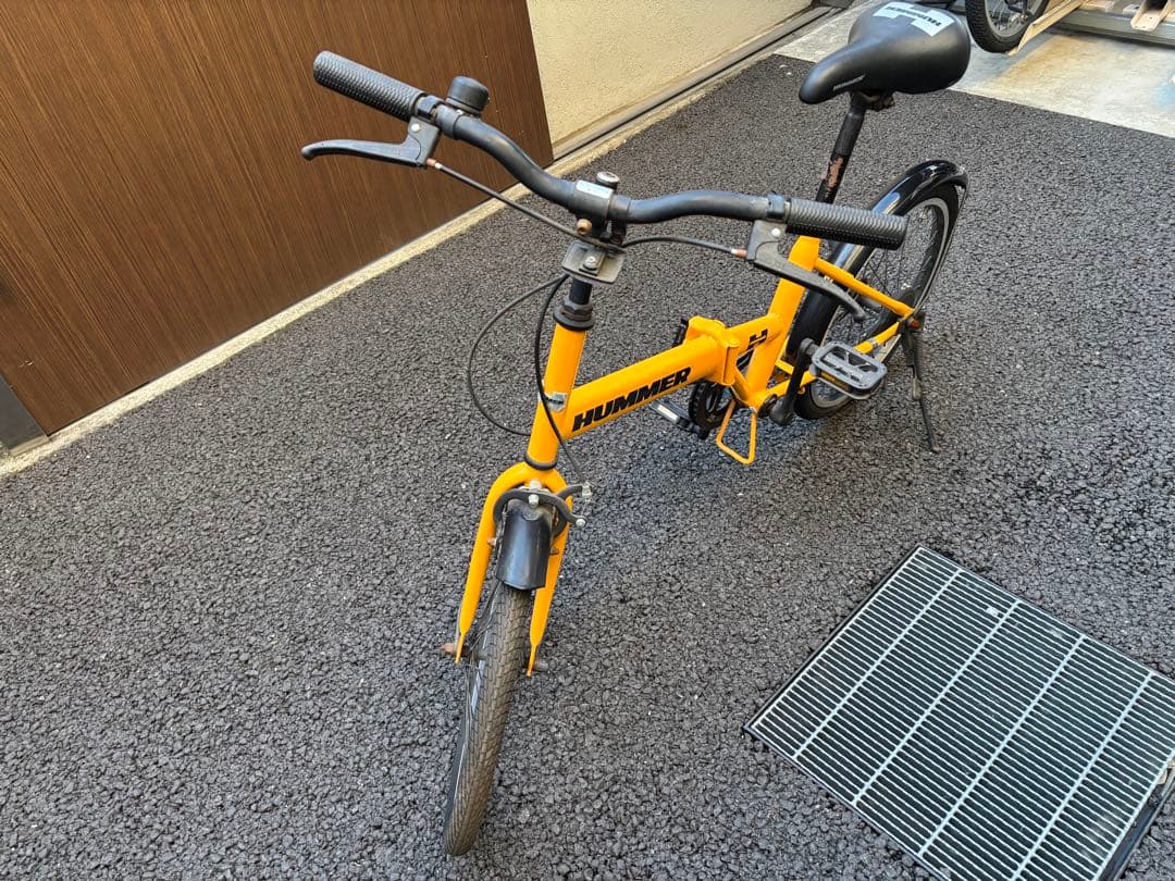 【新品・未使用 ※訳あり】HUMMER 折りたたみ自転車 イエロー