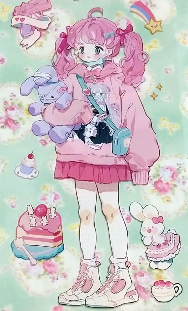 ✩のこり１✩J832＃玩偶派对(PET)普通小狗切り売り海外人物マステ女の子