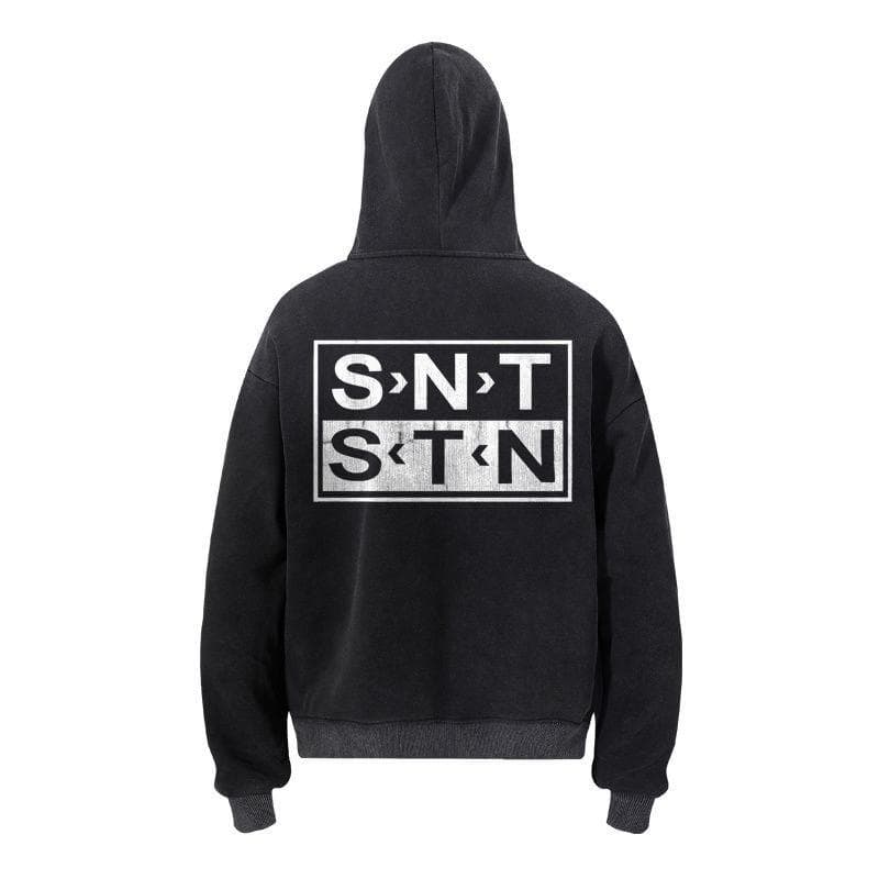 SAINTロゴプリント ブラック 長袖Tシャツ