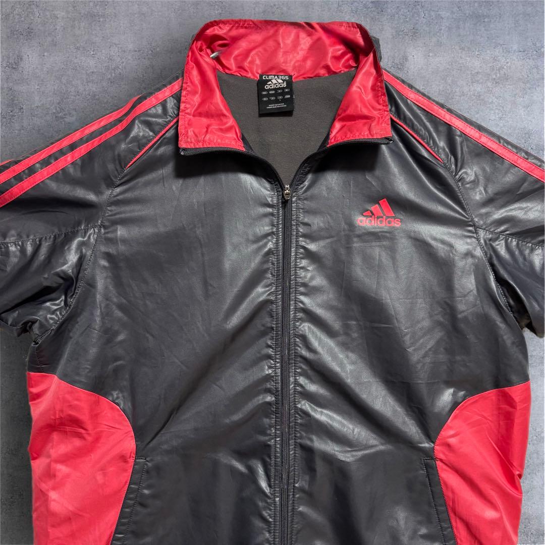 adidas CLIMA365 ダークグレー ナイロンセットアップ L Y2K