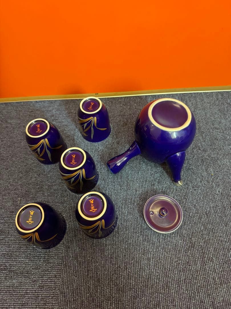 1971 深川製磁　金彩　茶器セット　急須1客　湯呑5客