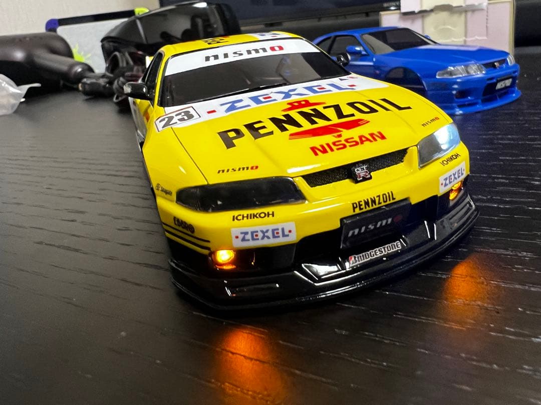 ミニッツ　R33 GT-R フルLED フルエアロ　写真追加