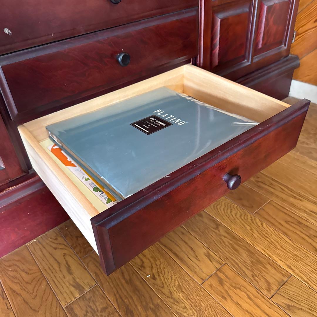 木製ガラス扉付きキャビネット＊アンティーク