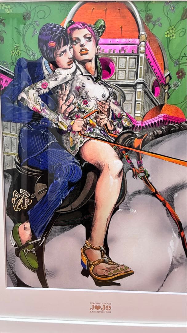 ジョジョの奇妙な冒険　徐倫＆ブチャラティ 複製原画　荒木飛呂彦