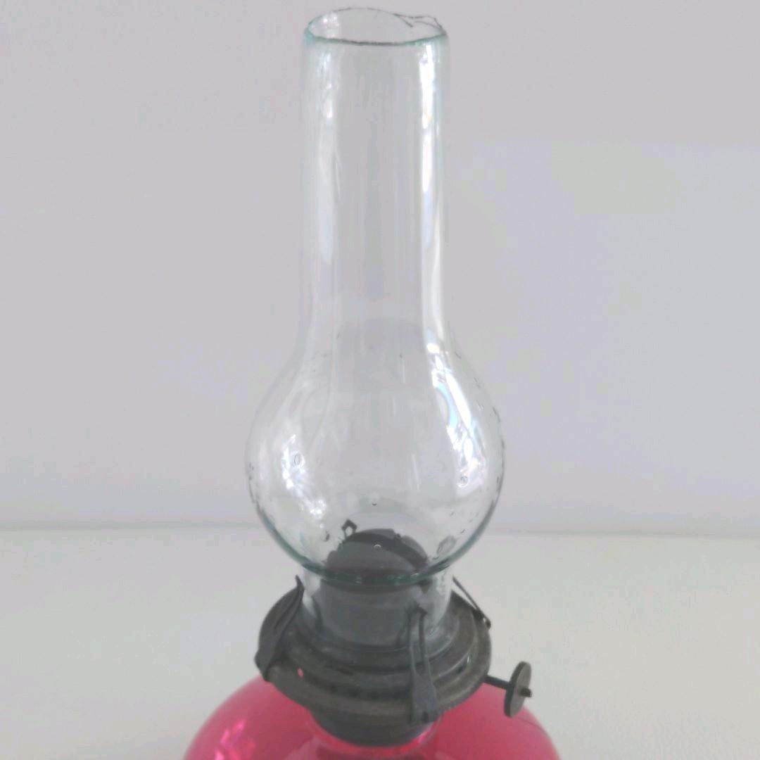 大正~昭和初期　赤ガラス　アルコールランプ