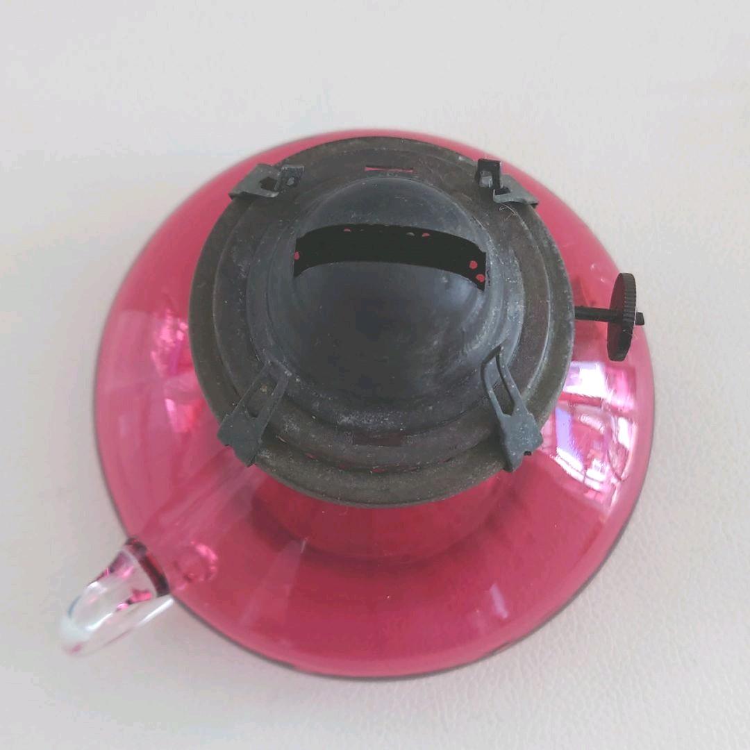 大正~昭和初期　赤ガラス　アルコールランプ