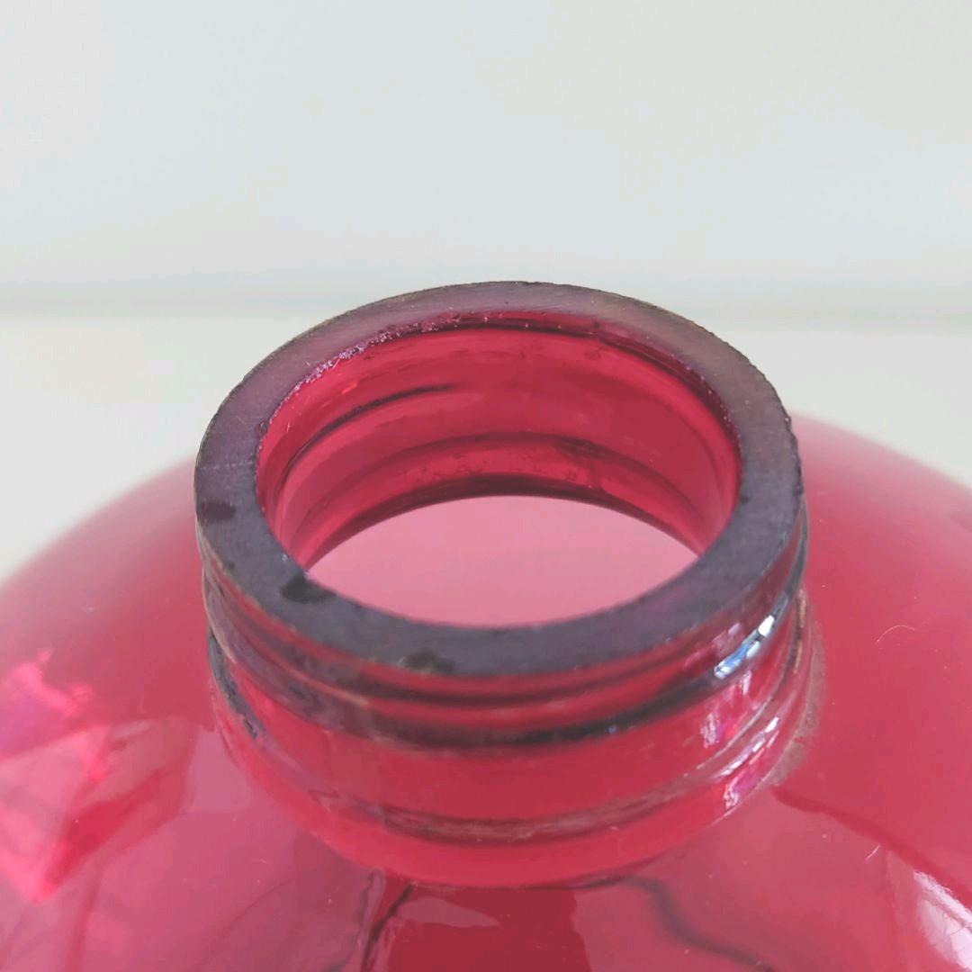 大正~昭和初期　赤ガラス　アルコールランプ