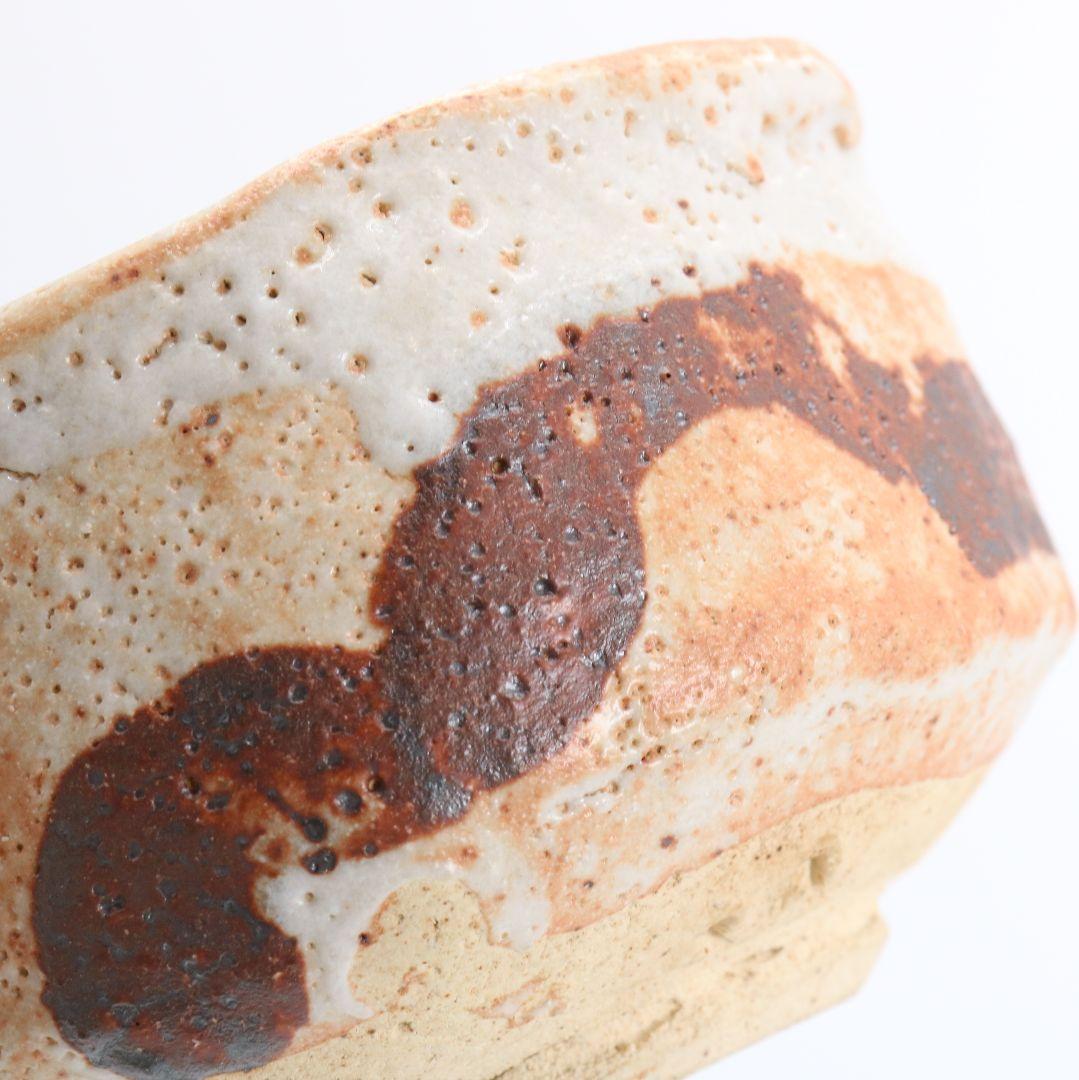 人間国宝 荒川豊蔵作 志野茶碗 共箱　M964