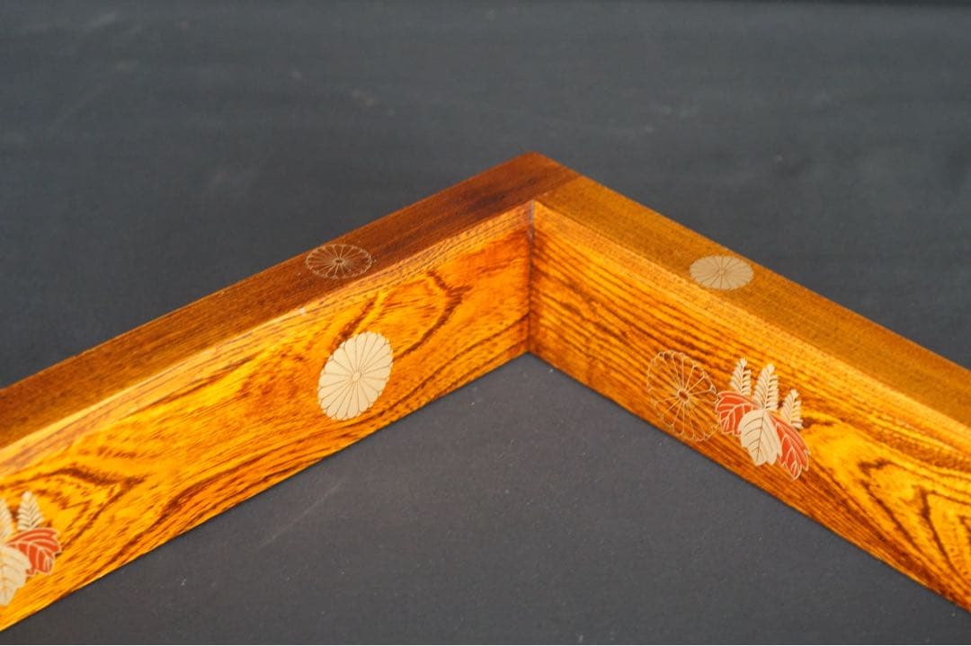 中村宗悦 高台寺蒔絵 天然木 炉縁 共箱 木製漆器