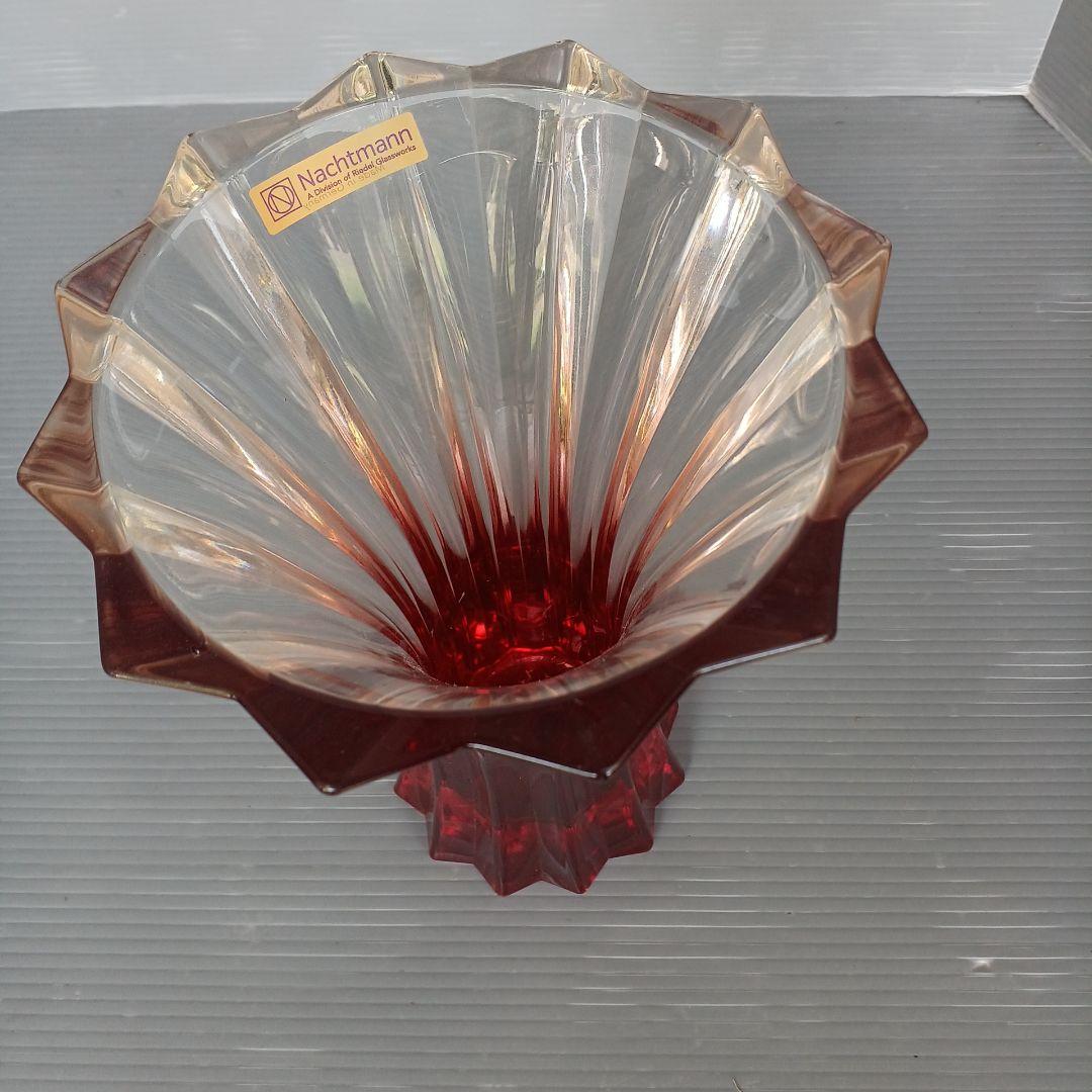 アンティーク　Nachtmann 　フラワーベース　ナハトマン　花瓶　レッド