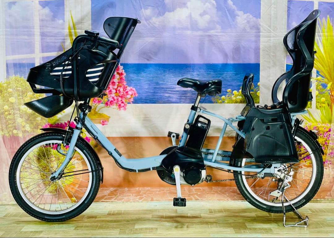 パナソニックギュット⭐️12AH！子供乗せ電動アシスト自転車Y2347