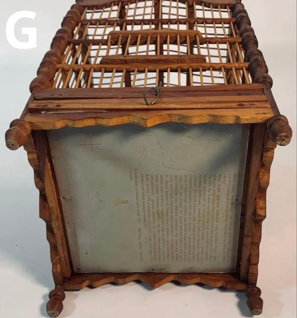 【最終値下げ】　レア　木と竹の鳥かご　アンティーク風バードゲージ