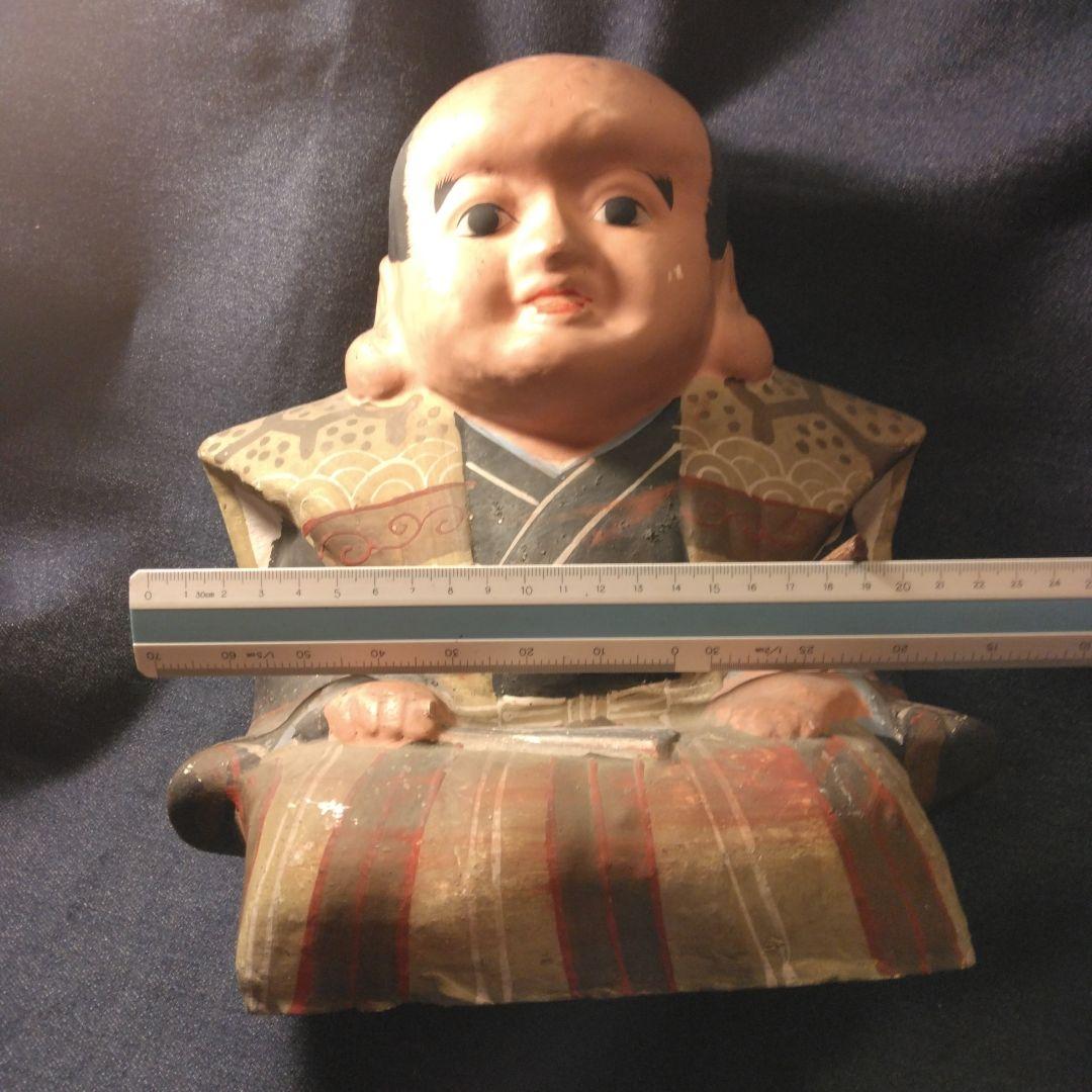 古い　福助さん　置物　骨董　大きな　開運　縁起物