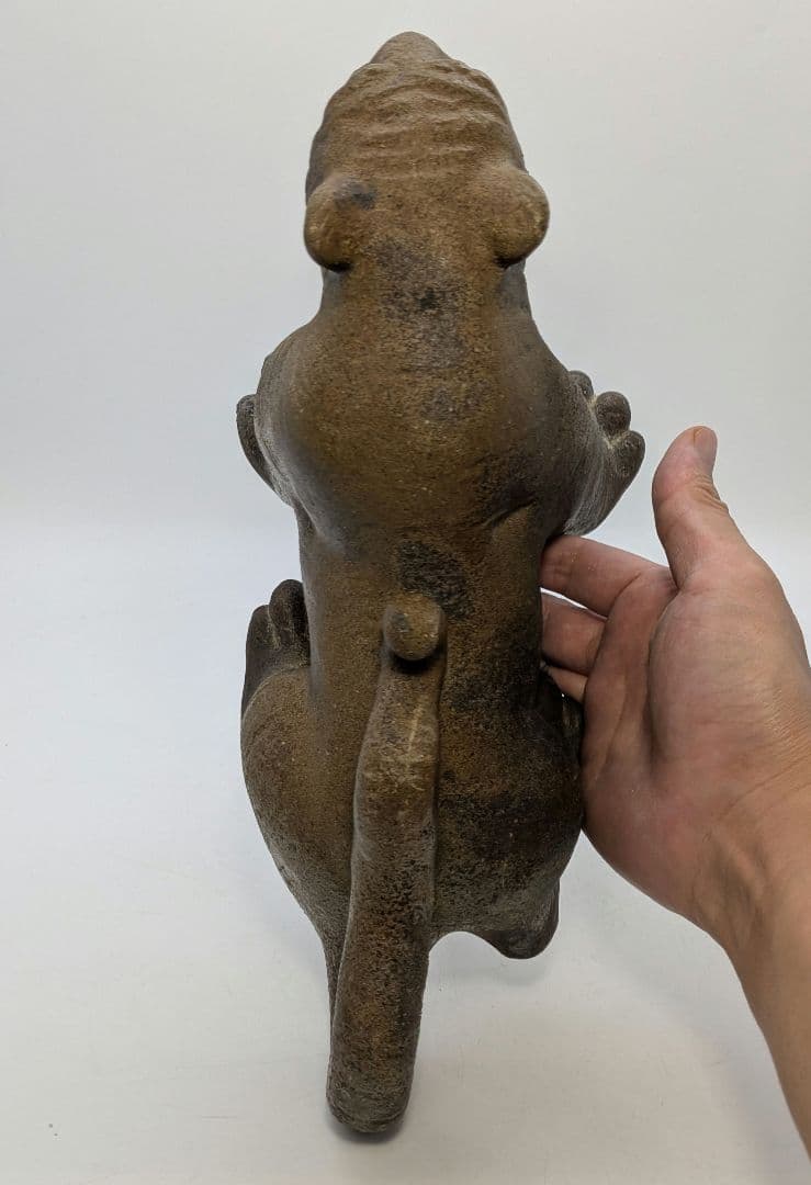 岡山県重要無形文化財 浦上善次 備前焼 寅 共箱共布栞 虎 トラ 干支置物 陶彫