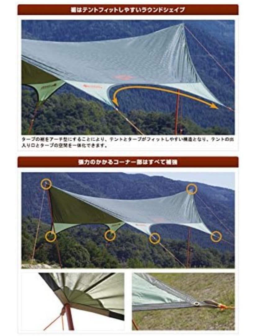 ロゴスパネルストリー厶ドームLとヘキサタープ、内外シートのセット