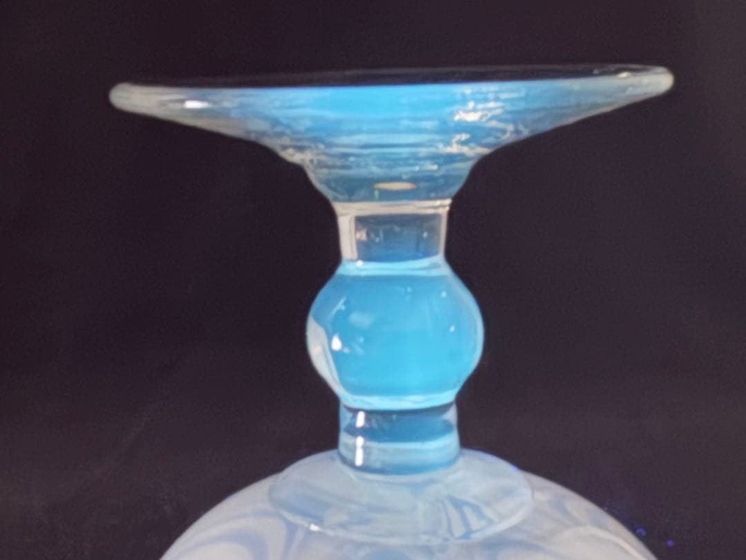 大きい氷コップ　和ガラス 大正ガラス　ウランガラス　 アンティーク 大正ロマン