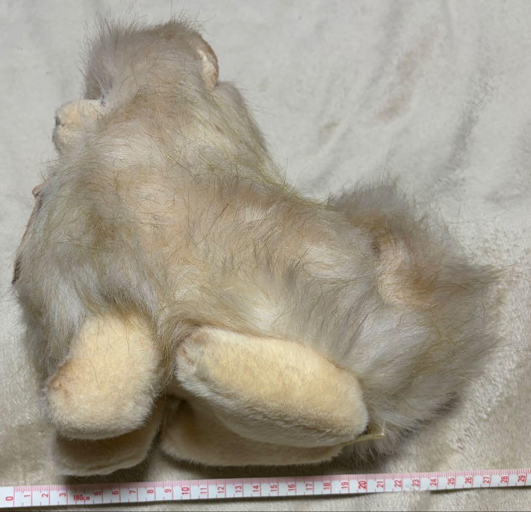 犬　三英　スピッツ　ポメラニアン　ぬいぐるみ　ベージュ