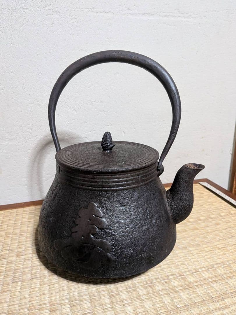 高陽堂造 鉄瓶 2.5L 寿文字 29cm大型 高岡鉄器 茶道具 煎茶道具 骨董