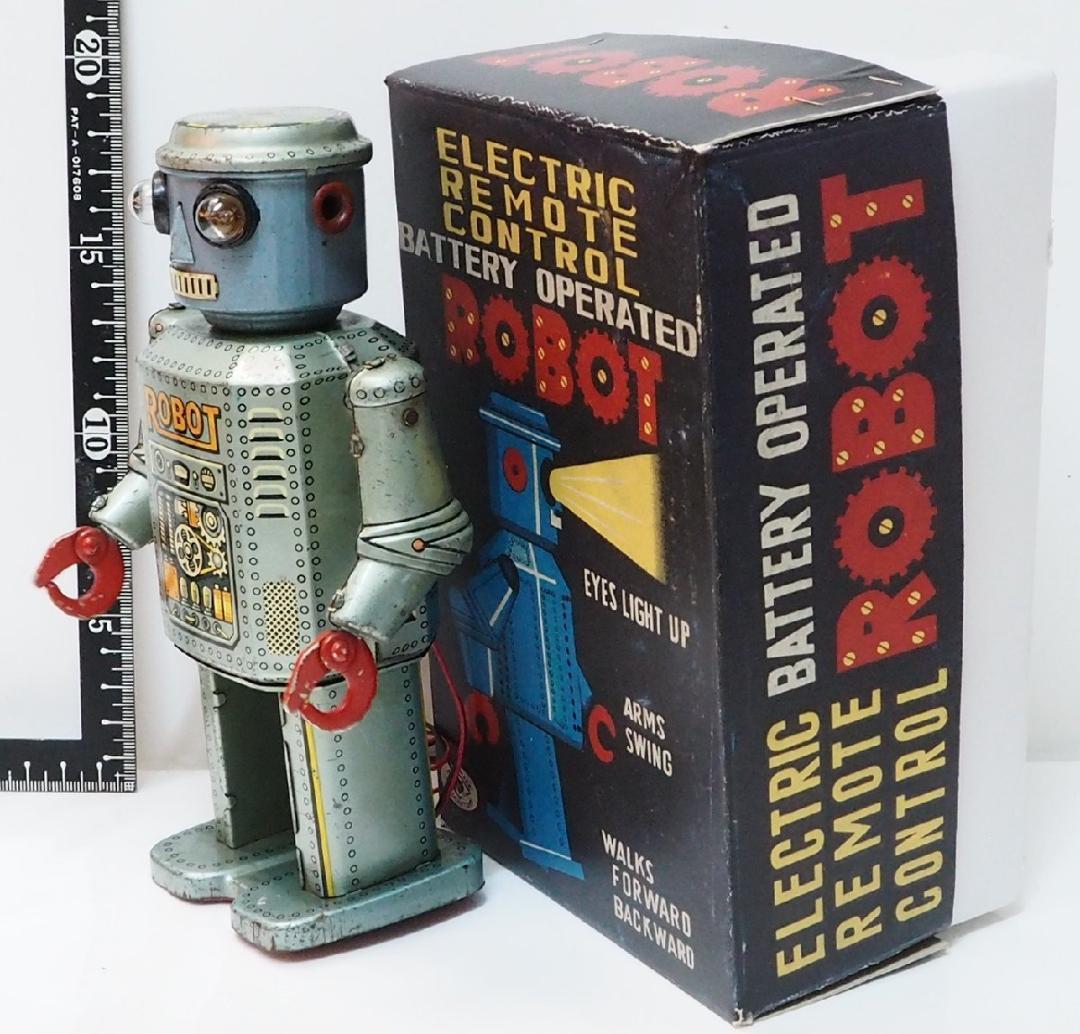 増田屋【電動リモコン ロボット リモコン欠】ブリキTIN TOY 箱はコピー