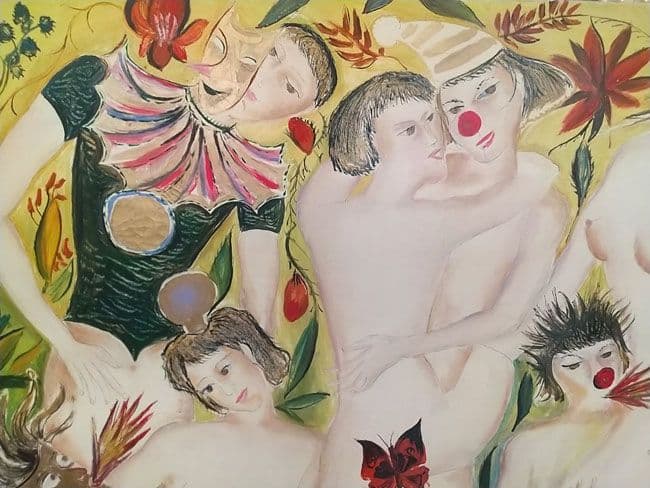 小澤勇寿朗 作 悦楽園 F10号油絵 人物画