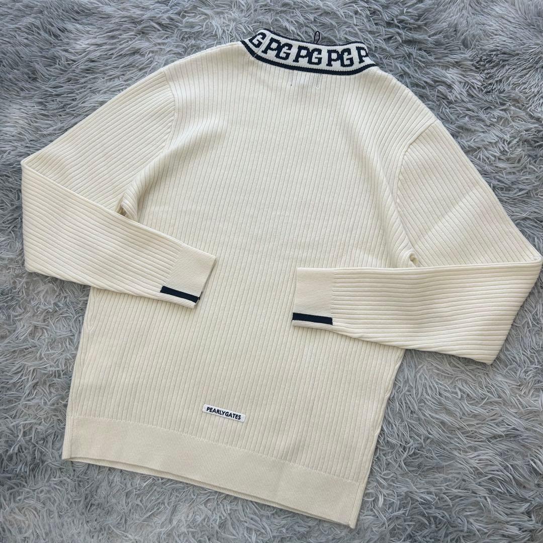 新品　パーリーゲイツ　ニット　セーター　モックネック　カシミヤ　ウール　サイズ5