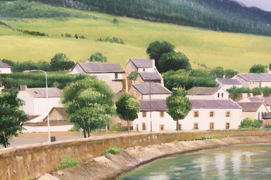 未使用高級ゴールド額付★手書き油絵★外寸約880×660mm 玄関やリビング10