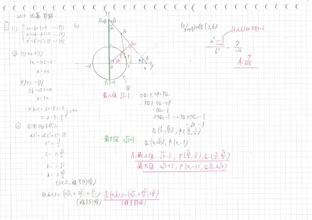今だけ3割引 塾講師オリジナル数学解説 渋幕 高校入試 過去問 2003-25