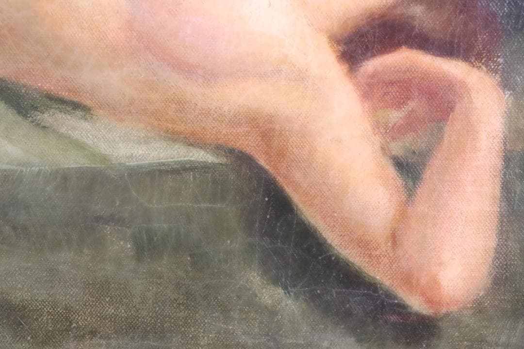 真作保証 19世紀 古画 Kizeevsky 「横たわる裸婦」 油彩15号