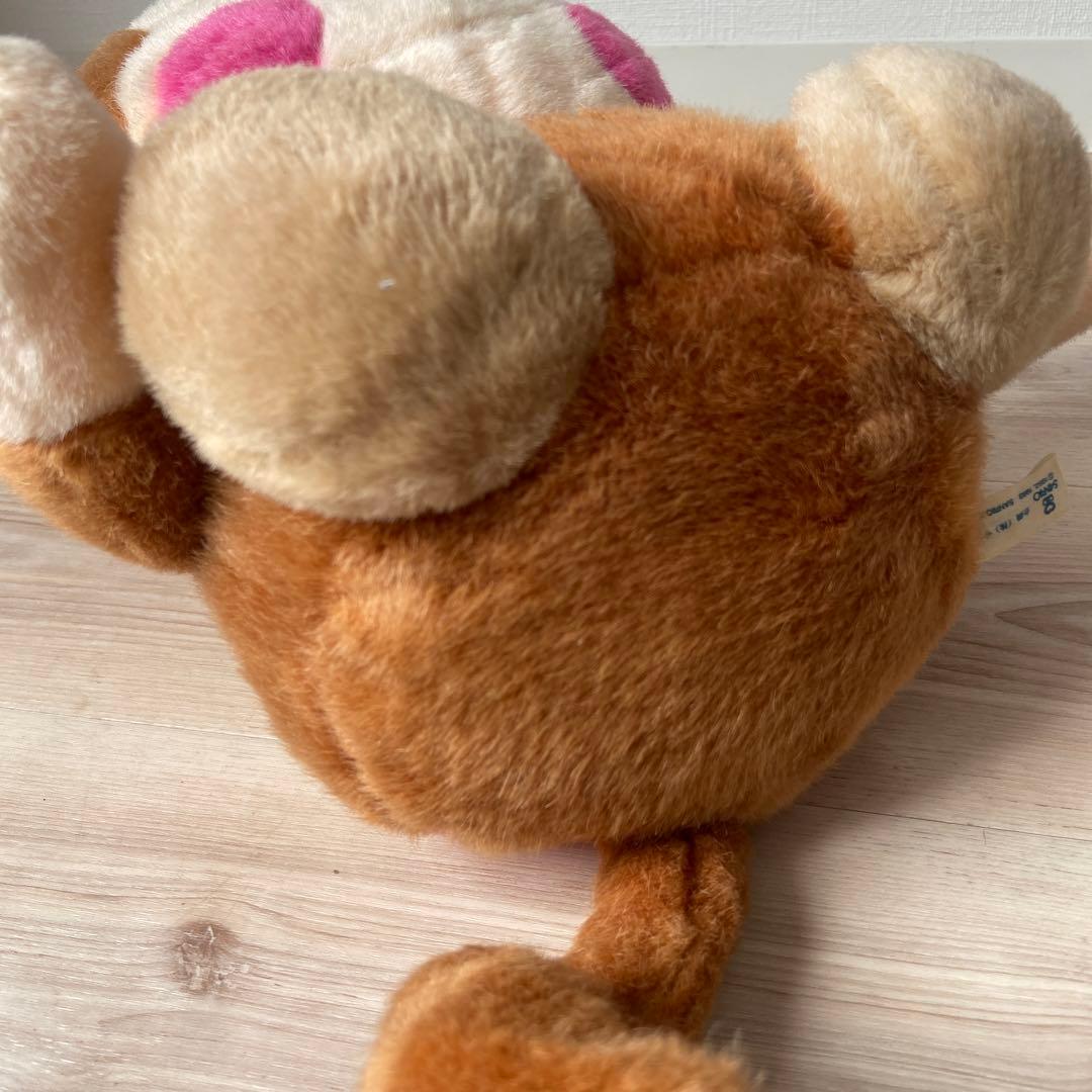 サンリオ旧ロゴ　おさるのもんきちぬいぐるみ 30cm 平成レトロ激レアグッズ
