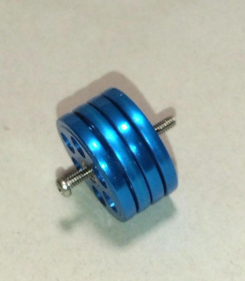 【再出品】ミニ四駆　軽量2段　軽量13mm　軽量19mm　純正ブルー　ローラー