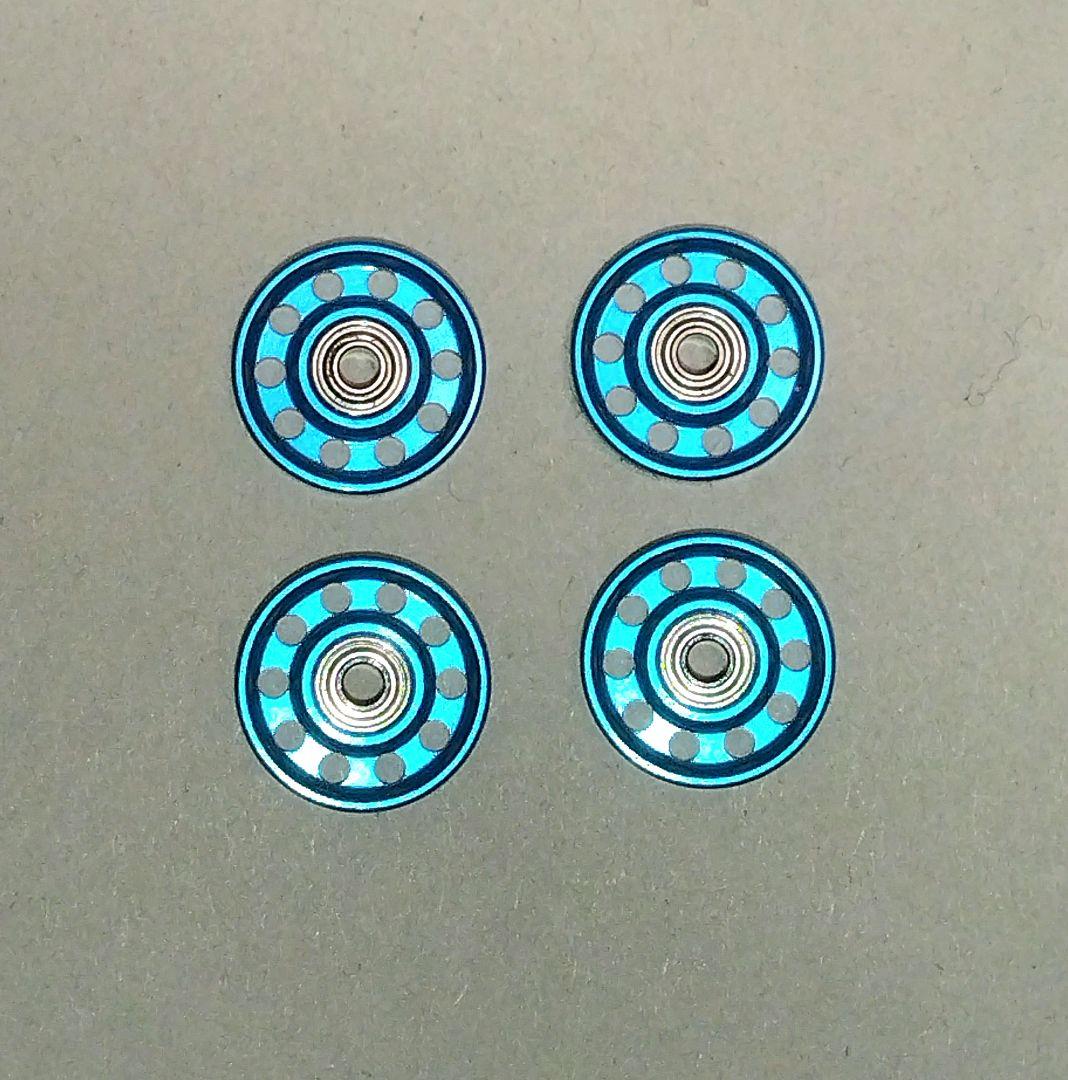 【再出品】ミニ四駆　軽量2段　軽量13mm　軽量19mm　純正ブルー　ローラー