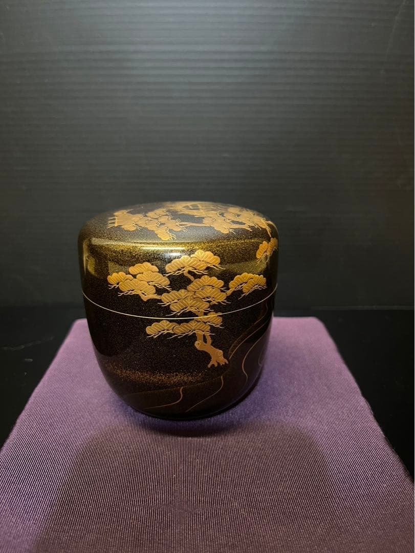 加賀蒔絵師　中村宗尹　住吉蒔絵　大棗