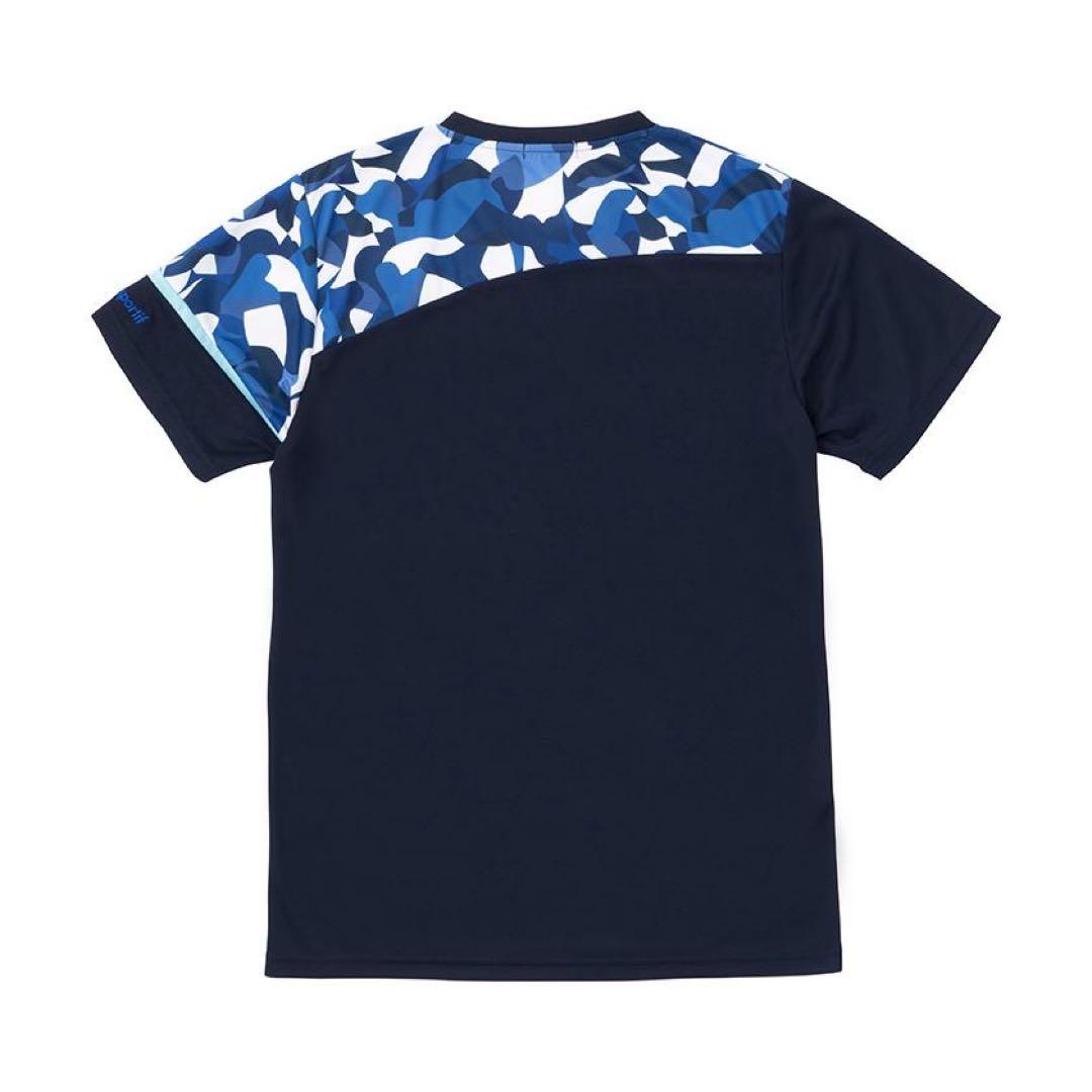 ルコックスポルティフ テニスウェア 半袖Tシャツ QTMVJA01紺メンズL新品