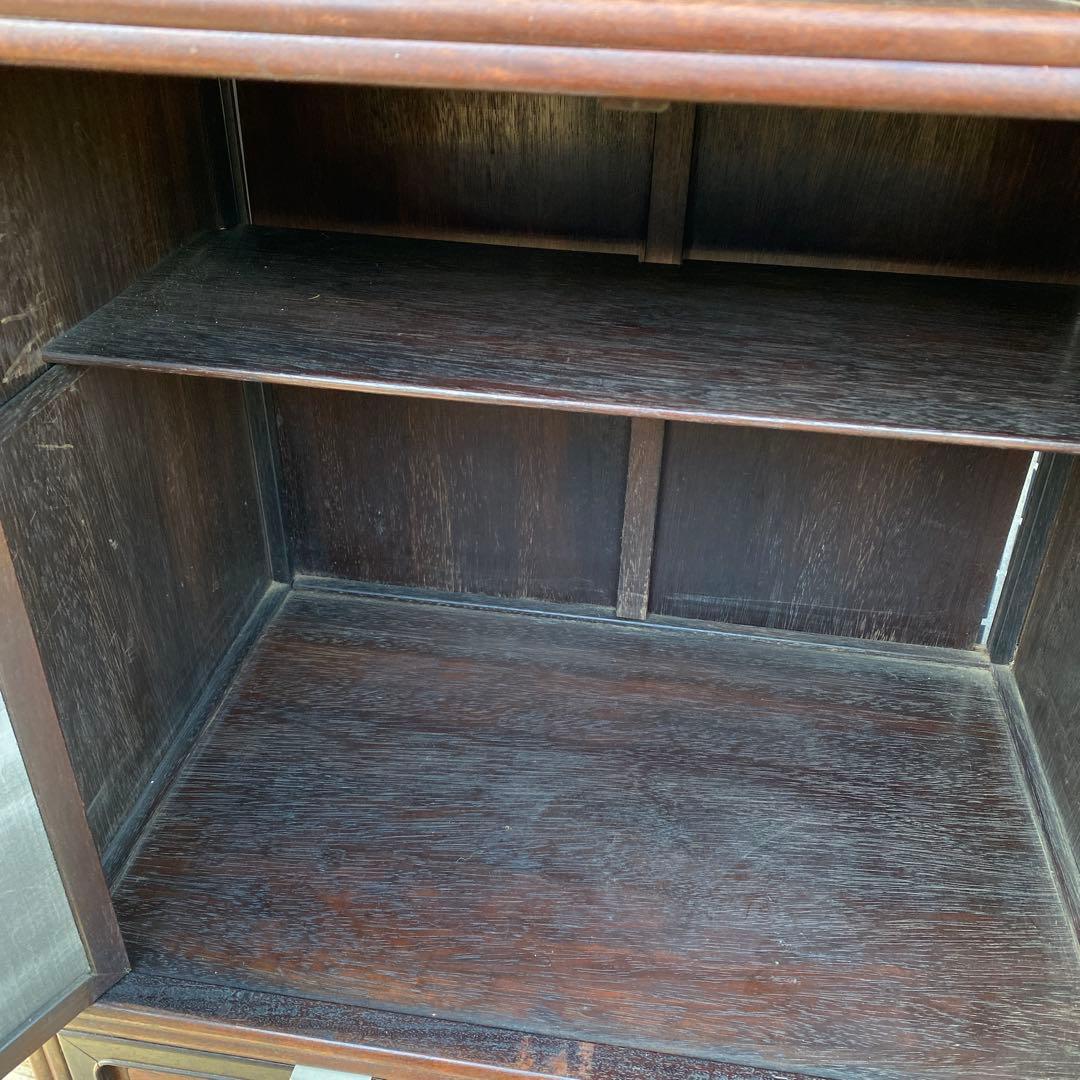 時代物 蒔絵飾り棚 紫檀 骨董品 古家具 店舗什器 箪笥 古美術