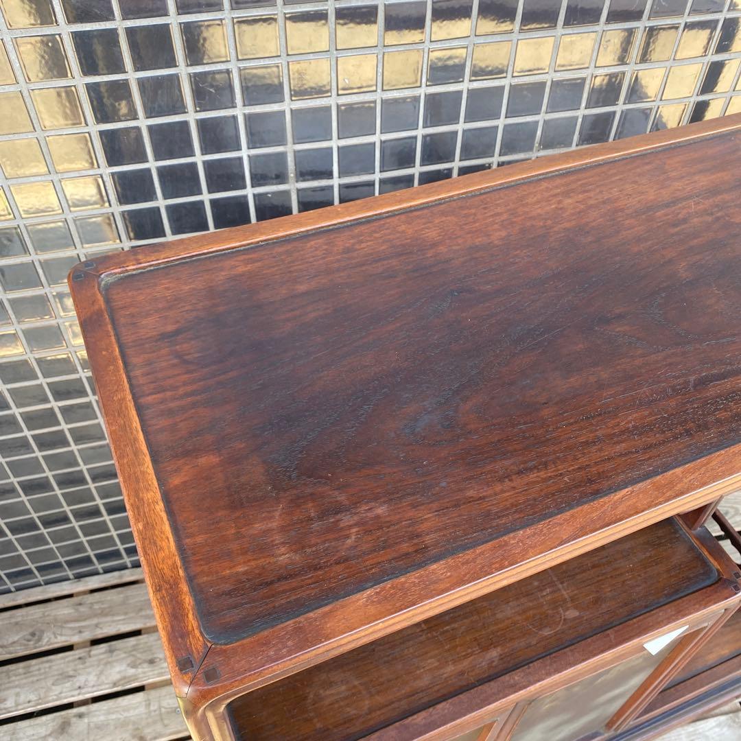 時代物 蒔絵飾り棚 紫檀 骨董品 古家具 店舗什器 箪笥 古美術