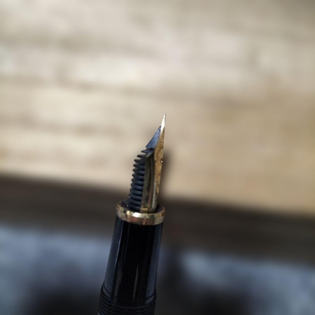 14K SAILOR 黒色プラスチック万年筆 金色装飾