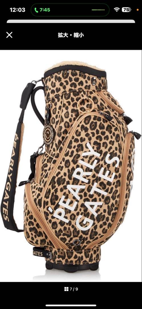 MKさん専用　　PEARLY GATES 激レア ヒョウ柄キャディバッグ