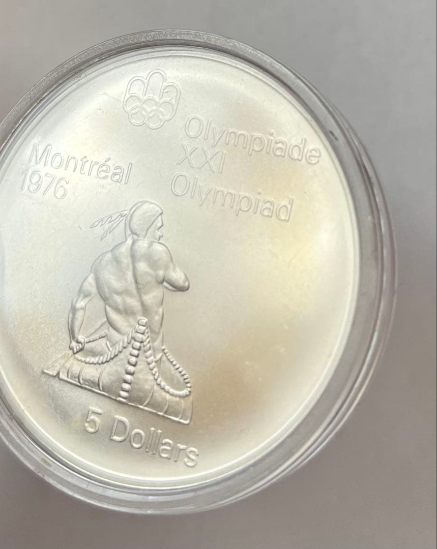 モントリオールオリンピック記念銀貨（大型）　カナダ5ドル