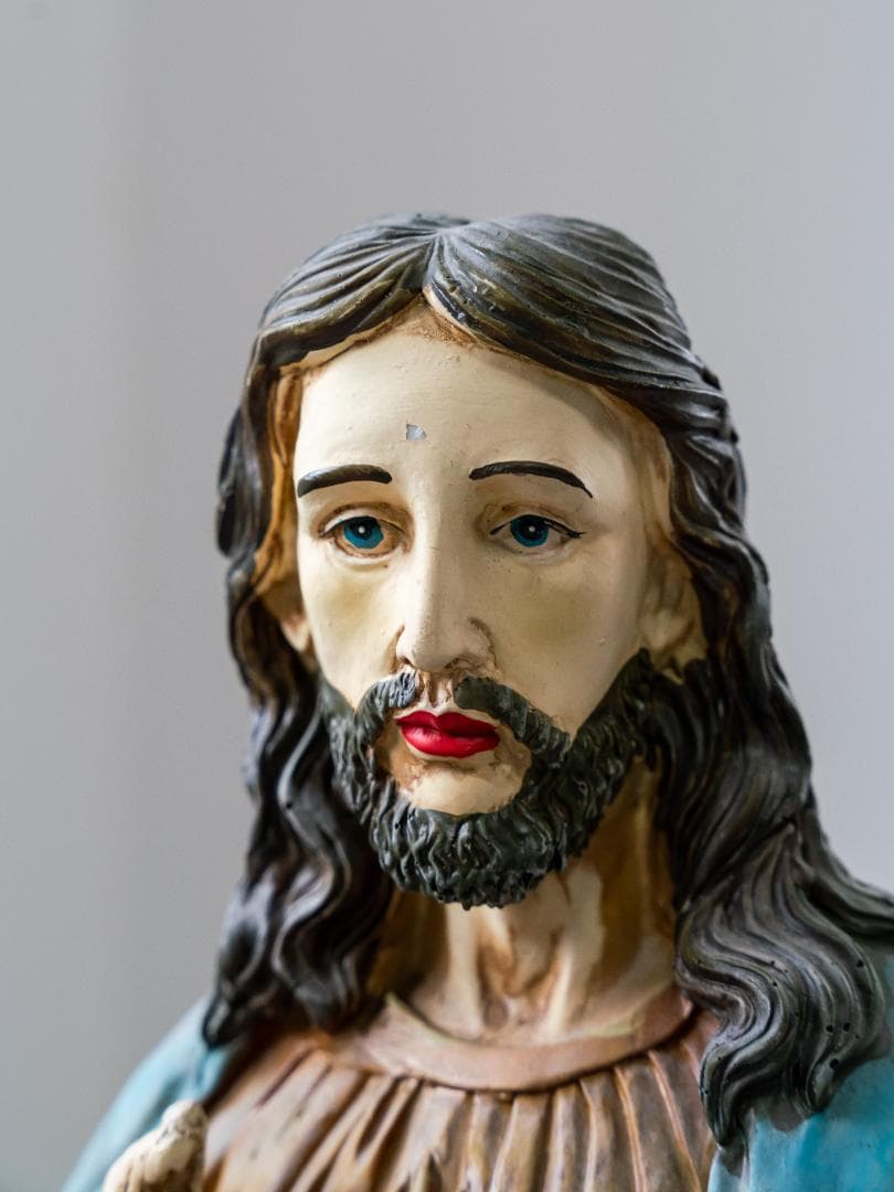 イエス・キリスト像 Jesus Statue アンティーク 木彫り彫刻