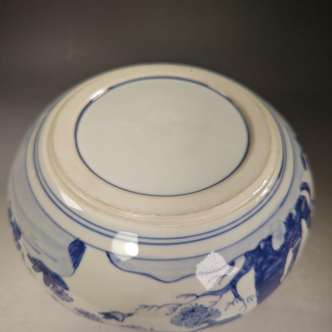 イ864 水指『平安　高野昭阿弥造』『青華　祥瑞写染付密柑　水指　共箱』茶道具