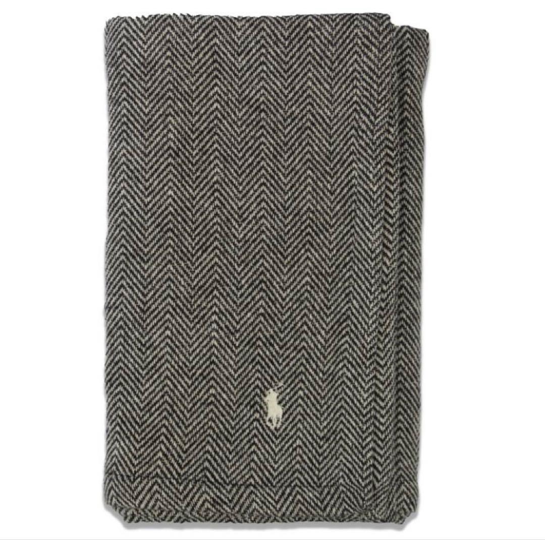 【新品】ラルフローレン　コットンブランケット　ヘリンボーン