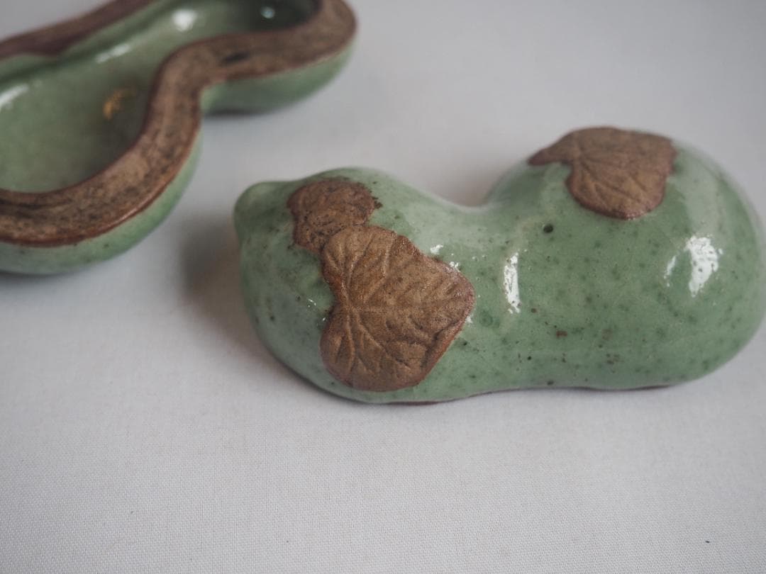 2代 眞清水蔵六　瓢形香合（共箱）