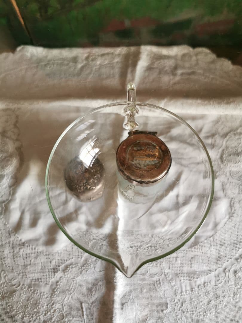 ドイツヴィンテージ薄口 イエナガラス 片口ピッチャー 淡グリーン軽いティーカップ