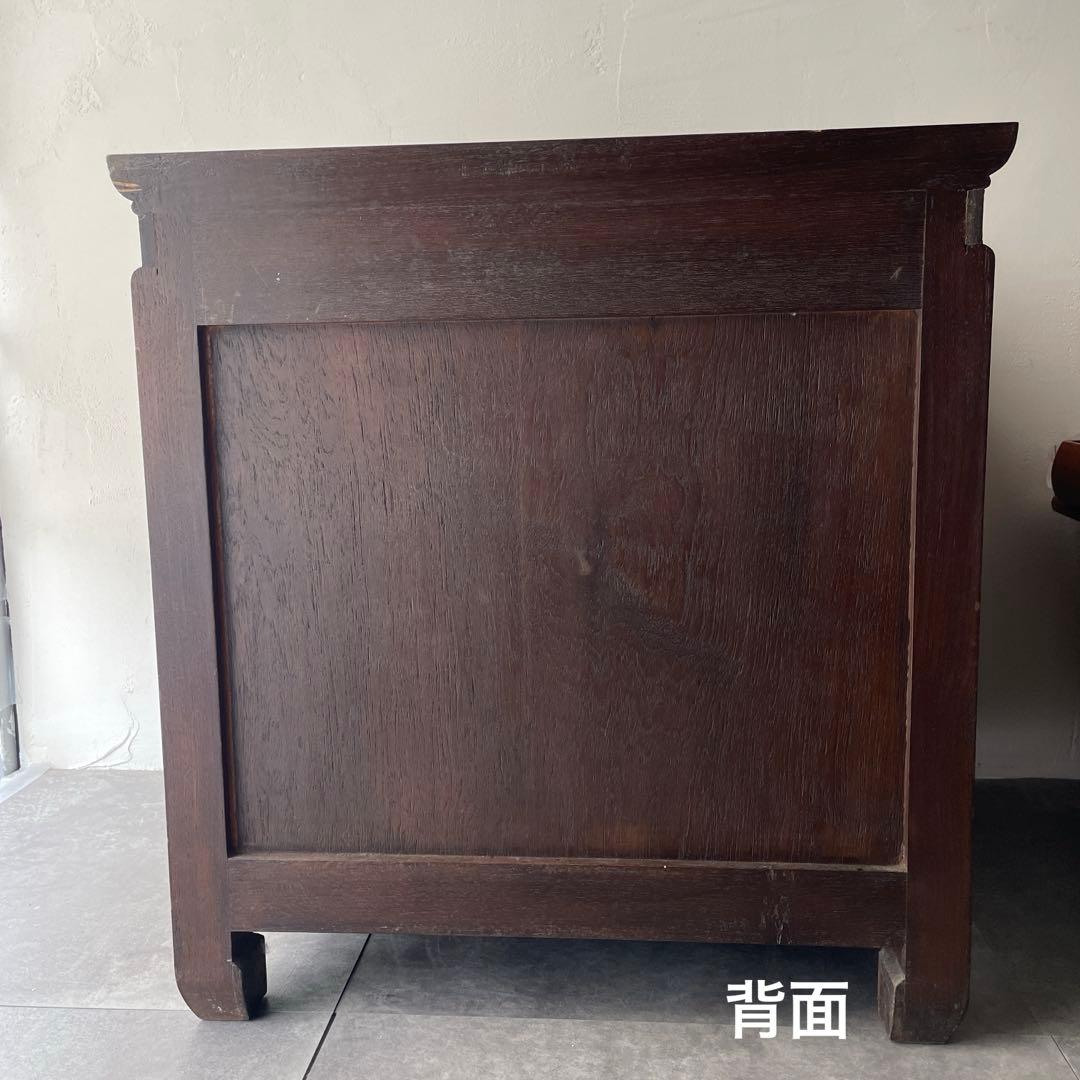 木製　唐木家具　キャビネット　カップボード　ヴィンテージ　李朝　両開き　棚