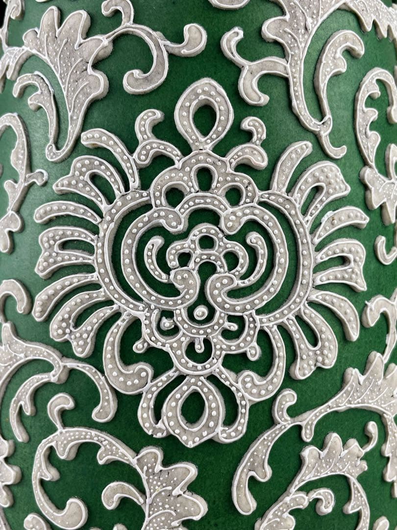 【大型３６．５㎝】オールドニッポン アールヌーボー 一陳盛り 花瓶 真珠盛り