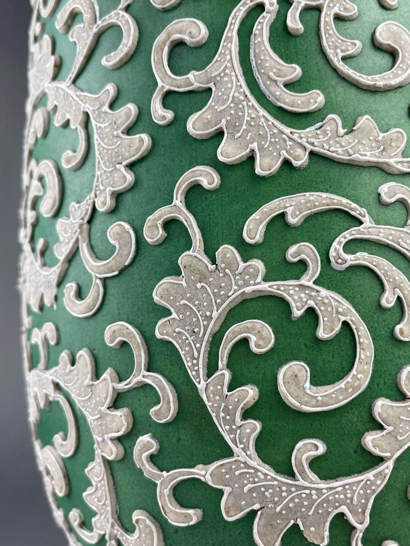 【大型３６．５㎝】オールドニッポン アールヌーボー 一陳盛り 花瓶 真珠盛り