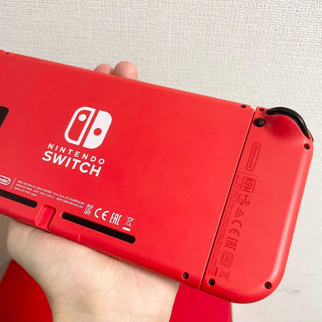 【極美品】Nintendo Switch マリオレッド×ブルー 保護フィルム付き