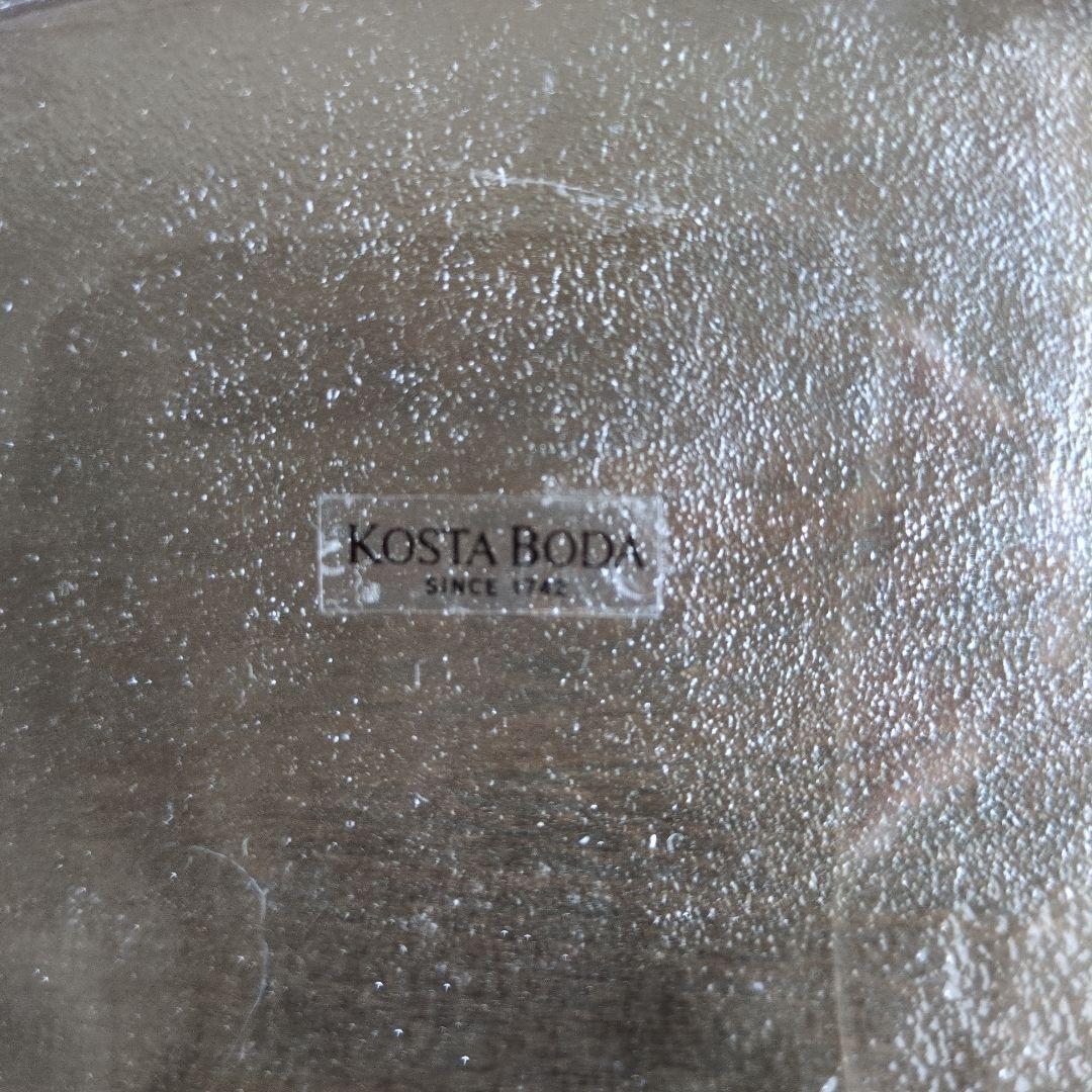 KOSTA BODA エビ彫刻 ガラスプレート　2枚セット