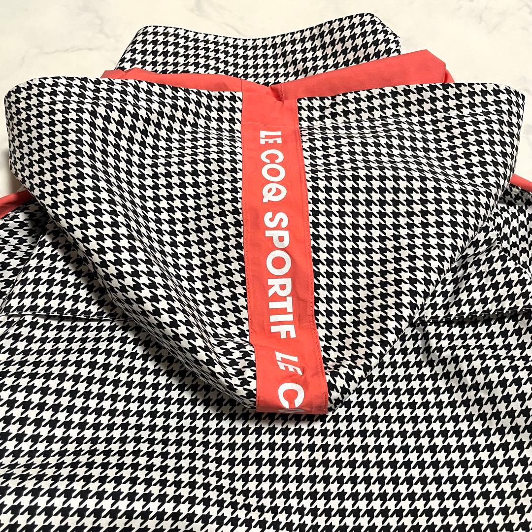 極美品♪ ルコックスポルティフ ゴルフ レインウェア ワンピース 千鳥格子 L