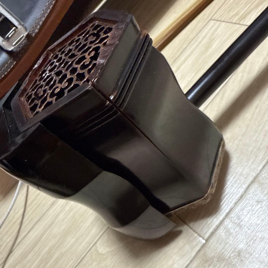 二胡 敦煌牌 上海民族楽器 弦、松脂、ハードケース付